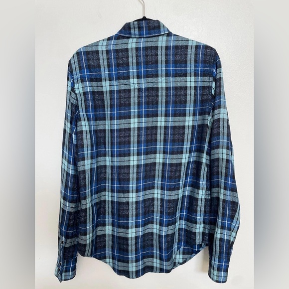 Saint Laurent Blue Paid Glitter Flannel - Picture 6 of 6